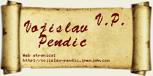 Vojislav Pendić vizit kartica